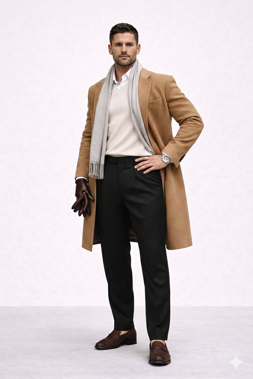 Brown Cocoa  Pleated Trousers
