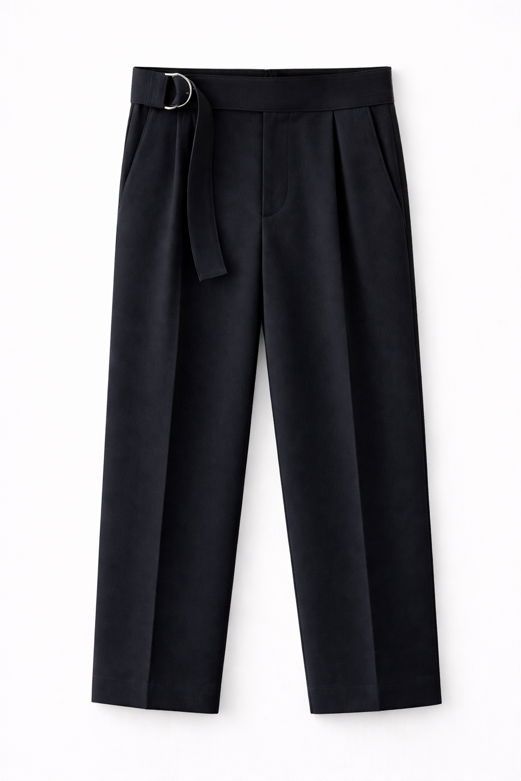 Dark Black Pleated Trousers